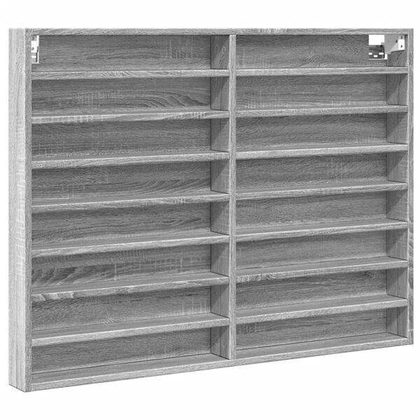 vidaXL Βιτρίνα Γκρι Sonoma 100x8,5x75 εκ. από Επεξεργασμένο Ξύλο