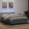 vidaXL &Kappa;&rho;&epsilon;&beta;ά&tau;&iota; Boxspring &mu;&epsilon; &Sigma;&tau;&rho;ώ&mu;&alpha; & LED &Alpha;&nu;&omicron;&iota;&chi;&tau;ό &Gamma;&kappa;&rho;&iota; 140x210 &epsilon;&kappa;. &Beta;&epsilon;&lambda;&omicron;ύ&delta;&iota;&nu;&omicron;