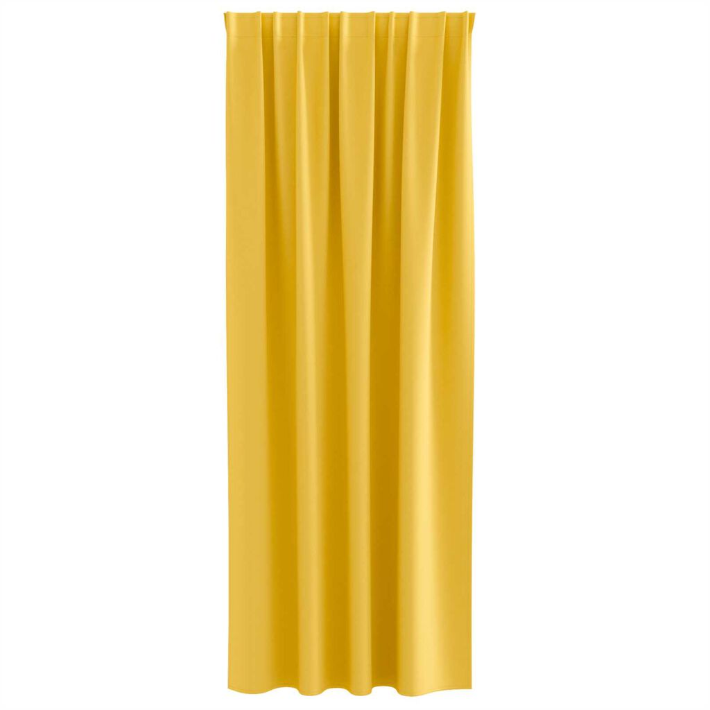 vidaXL Κουρτίνες 2 pcs κίτρινο μουσταρδί 260 x 140 εκ. Πολυεστέρας