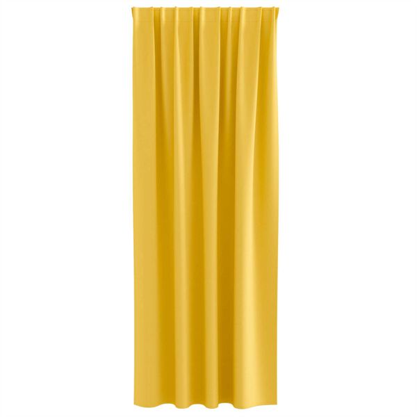 vidaXL Κουρτίνες 2 pcs κίτρινο μουσταρδί 260 x 140 εκ. Πολυεστέρας