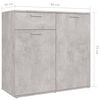 vidaXL Μπουφές Γκρι Σκυροδέματος 160 x 36 x 75 εκ. από Επεξ. Ξύλο