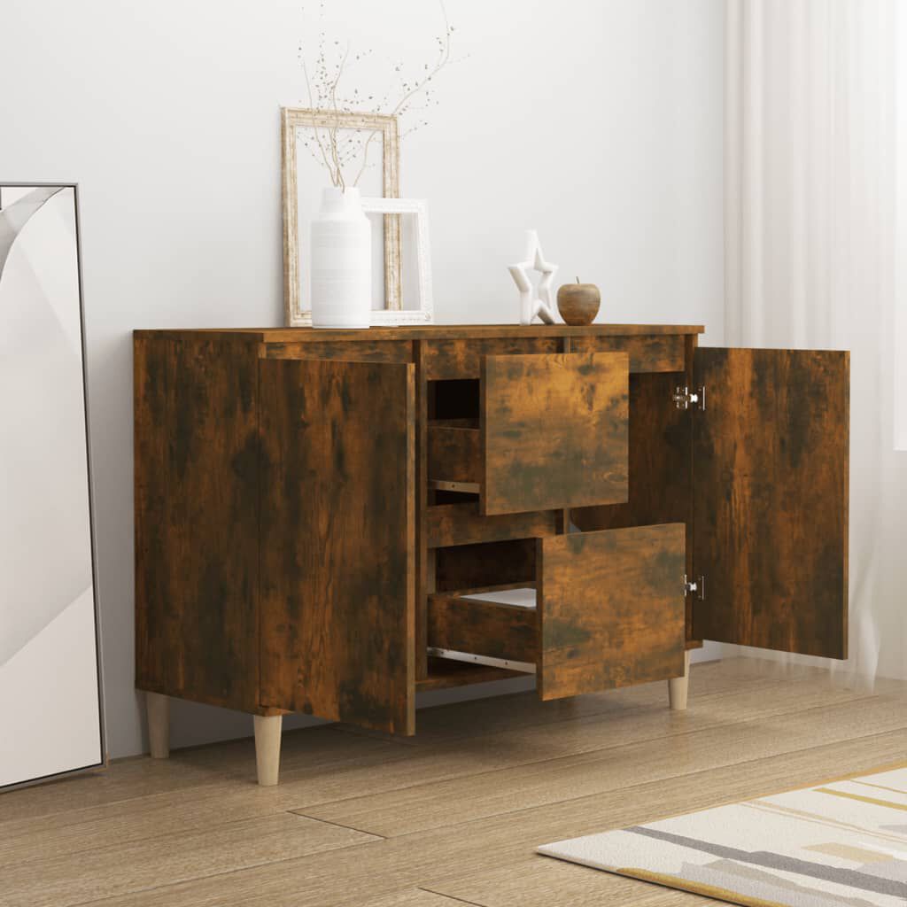 vidaXL Μπουφές Καπνιστή Δρυς 101 x 35 x 70 εκ. Επεξεργασμένο Ξύλο