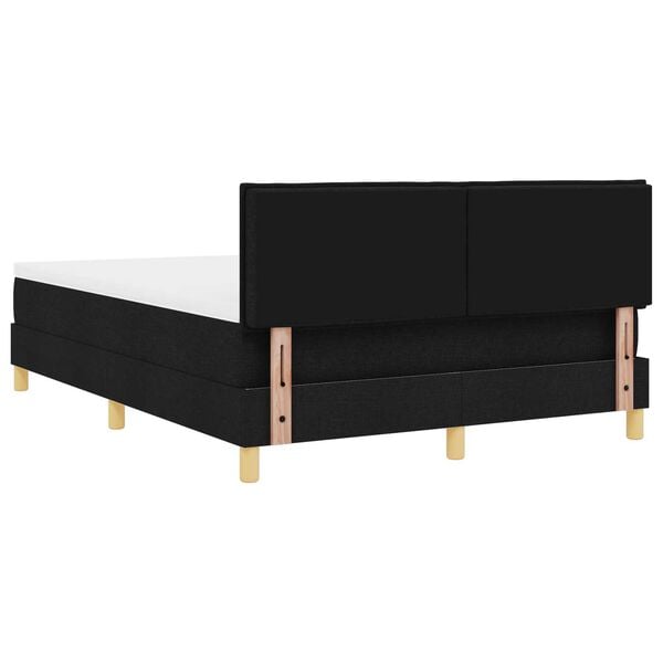 vidaXL Κρεβάτι με ελατήρια με στρώμα Μαύρο 160 x 200 cm ύφασμα