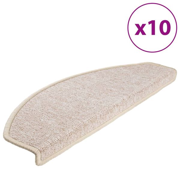 vidaXL Πατάκια Σκάλας 10 τεμ. Taupe 65x24x4 εκ.