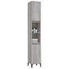 vidaXL Ντουλάπι Μπάνιου Γκρι Sonoma 30x30x190 εκ. Επεξεργασμένο Ξύλο