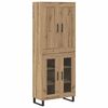 vidaXL Highboard Artisan Oak 69,5 x 34 x 180 &epsilon;&kappa;. &Epsilon;&pi;&epsilon;&xi;&epsilon;&rho;&gamma;&alpha;&sigma;&mu;έ&nu;&omicron; &xi;ύ&lambda;&omicron;
