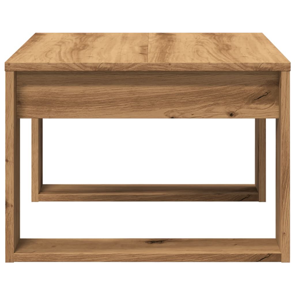 vidaXL Βοηθητικό Τραπέζι Artisan Δρυς 50 x 50 x 35 εκ. Επεξ. Ξύλο