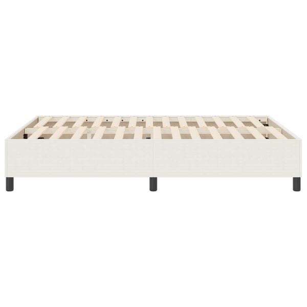 vidaXL Κρεβάτι Box Spring Κρεμ 140x200 εκ από ύφασμα καμπαρντίνα