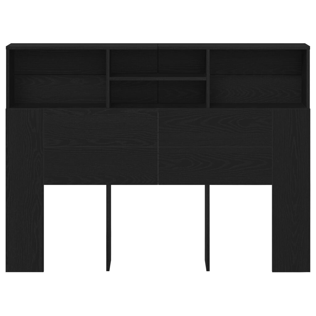 vidaXL Κεφαλαριά Ντουλάπα - Μαύρη Δρυς, 140x19x103.5 εκ, Φτιαγμένο από Επεξεργασμένο Ξύλο