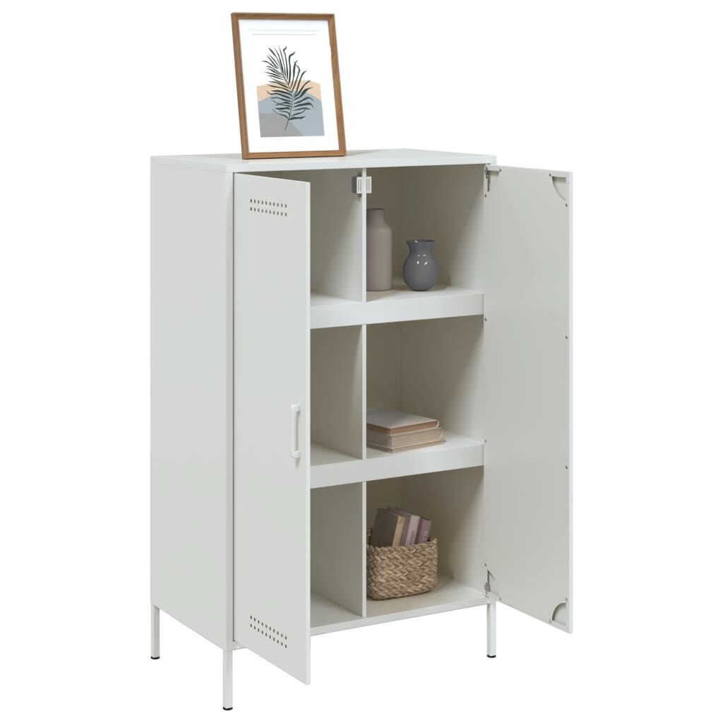 vidaXL Ντουλάπι Λευκό 68x39x113 εκ. από Ατσάλι