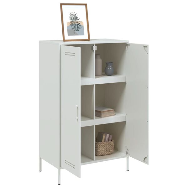 vidaXL Ντουλάπι Λευκό 68x39x113 εκ. από Ατσάλι