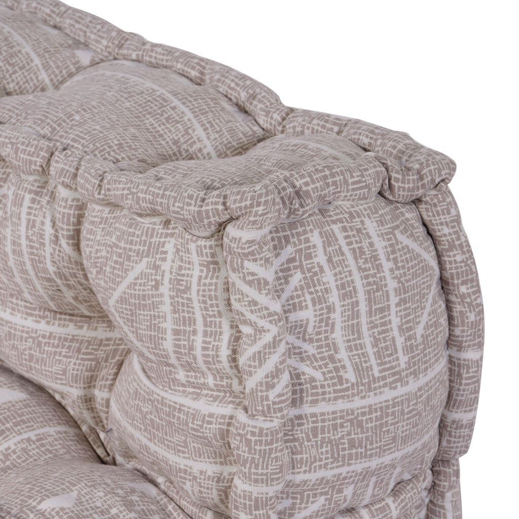 vidaXL Καναπές Pouffe 3-θέσιος Modular Αναστρέψιμος Λεοπάρ Κλωστοϋφαντουργίας