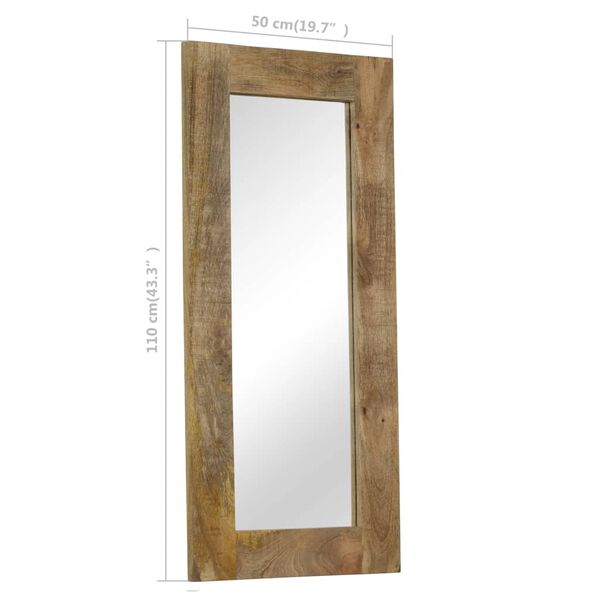 vidaXL Καθρέφτης 50 x 110 εκ. από Μασίφ Ξύλο Μάνγκο