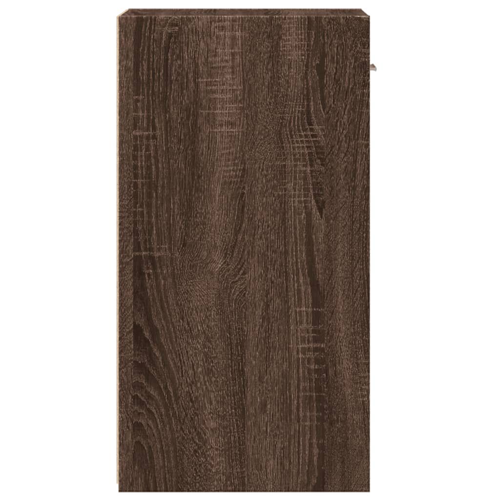 vidaXL Κομοδίνο Καπνιστή Δρυς 35x34x65 εκ. από Επεξεργασμένο Ξύλο