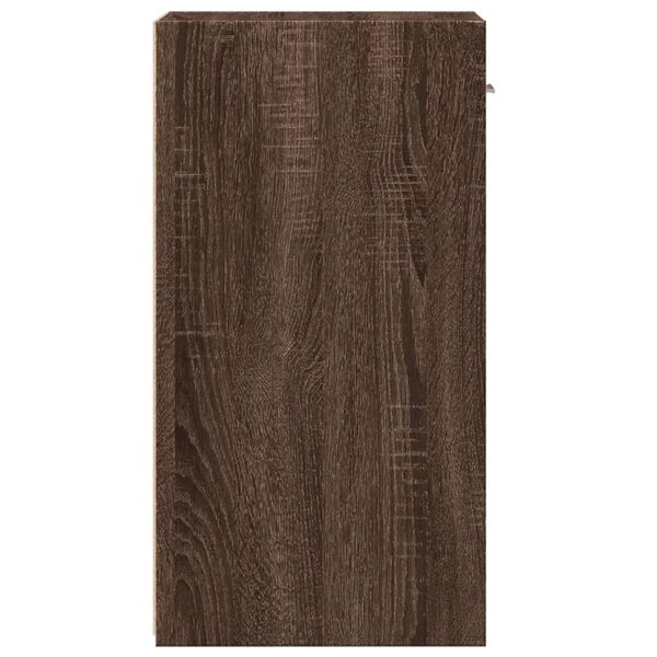 vidaXL Κομοδίνο Καπνιστή Δρυς 35x34x65 εκ. από Επεξεργασμένο Ξύλο
