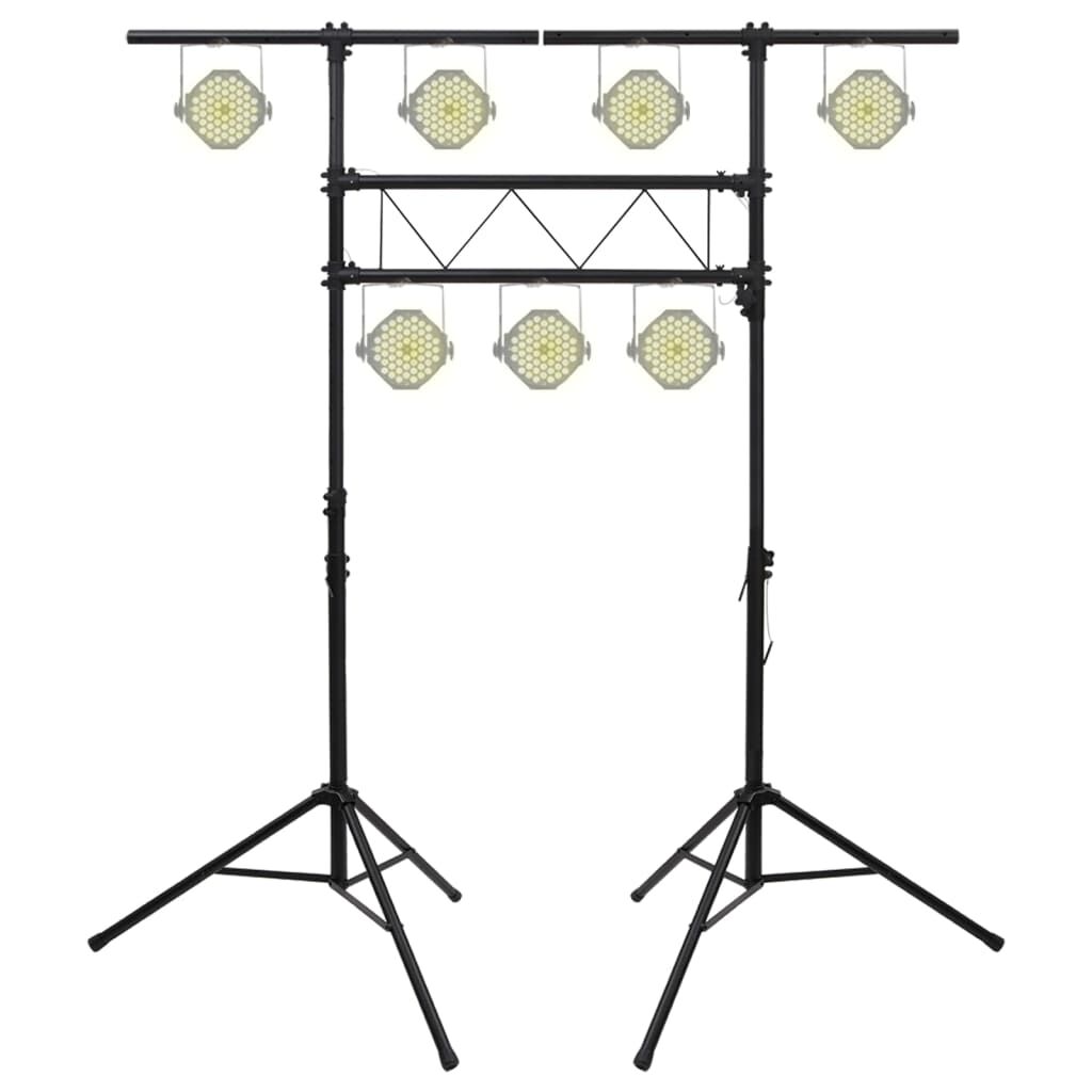 vidaXL Βάση Φωτισμού Μαύρη 238 x 115 x (180-300) εκ. Ατσάλινη
