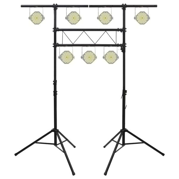 vidaXL Βάση Φωτισμού Μαύρη 238 x 115 x (180-300) εκ. Ατσάλινη