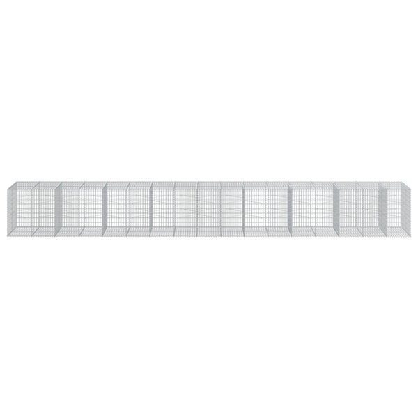 vidaXL Συρματοκιβώτιο με Κάλυμμα 950x100x100εκ από Γαλβανισμένο Χάλυβα