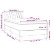 vidaXL &Kappa;&rho;&epsilon;&beta;ά&tau;&iota; Boxspring &mu;&epsilon; &Sigma;&tau;&rho;ώ&mu;&alpha; & LED &Sigma;&kappa;. &Pi;&rho;ά&sigma;&iota;&nu;&omicron; 100x200&epsilon;&kappa; &Beta;&epsilon;&lambda;&omicron;ύ&delta;&omicron;