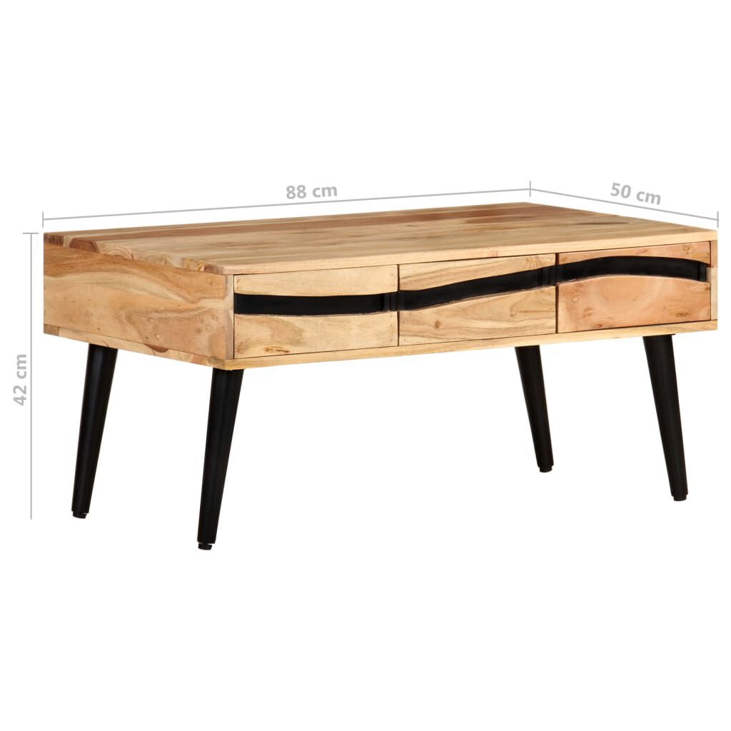 vidaXL Τραπεζάκι Σαλονιού 88 x 50 x 42 εκ. από Μασίφ Ξύλο Ακακίας