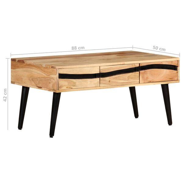 vidaXL Τραπεζάκι Σαλονιού 88 x 50 x 42 εκ. από Μασίφ Ξύλο Ακακίας