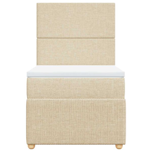 vidaXL &Kappa;&rho;&epsilon;&beta;ά&tau;&iota; Boxspring &mu;&epsilon; &Sigma;&tau;&rho;ώ&mu;&alpha; &Kappa;&rho;&epsilon;&mu; 100 x 200 &epsilon;&kappa;. &Upsilon;&phi;&alpha;&sigma;&mu;ά&tau;&iota;&nu;&omicron;