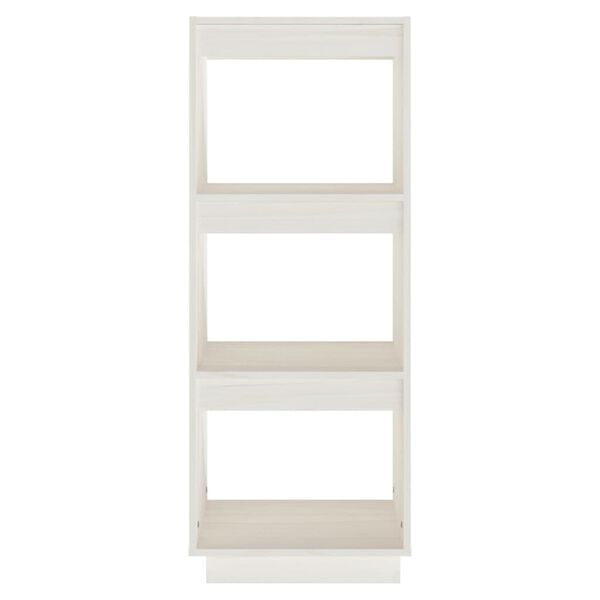 vidaXL Βιβλιοθήκη/Διαχωρ. Χώρου Λευκό 40x35x103 εκ. Μασίφ Ξύλο Πεύκου