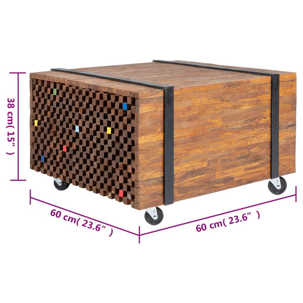 vidaXL Τραπεζάκι Βοηθητικό 60 x 60 x 38 εκ. από Ξύλο Teak