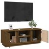 vidaXL Έπιπλο Τηλεόρασης Καφέ Μελί 110x35x40,5εκ από Μασίφ Ξύλο Πεύκου