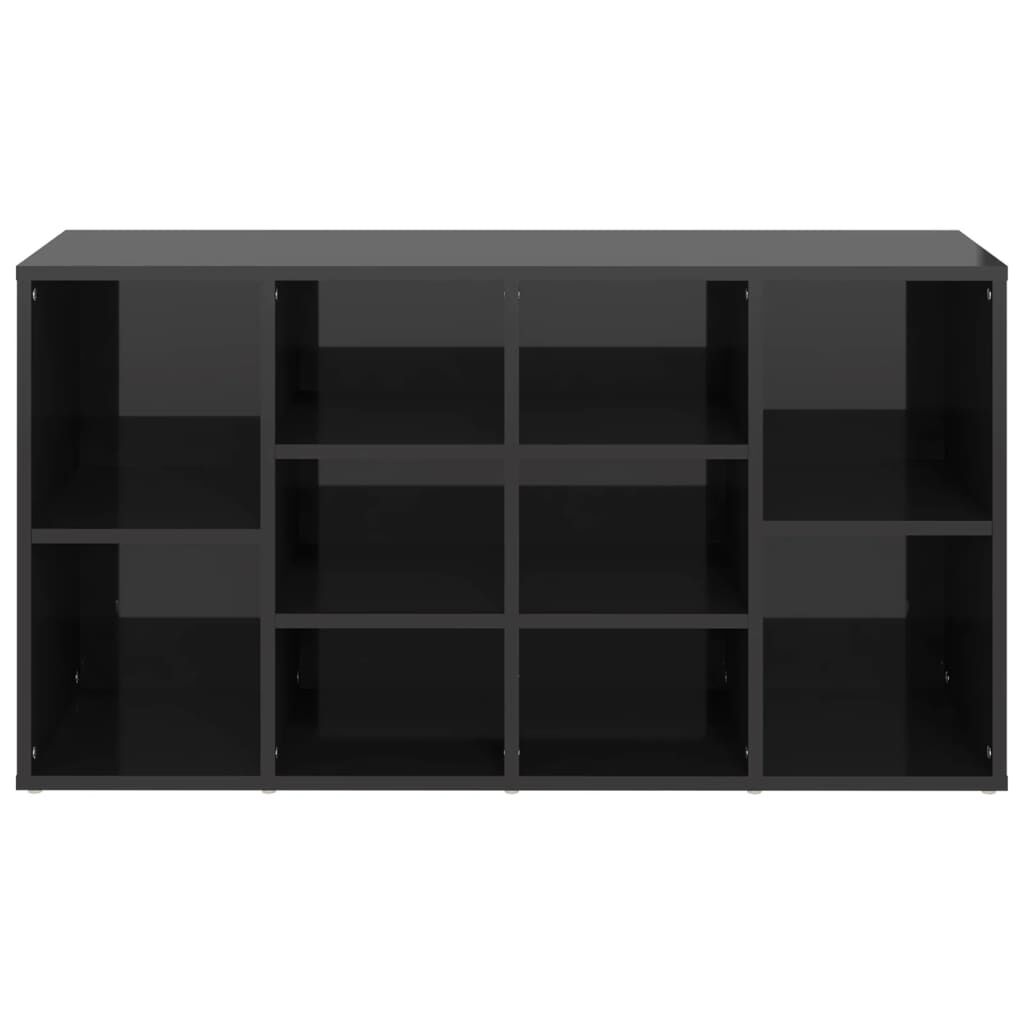 vidaXL Παπουτσοθήκη Γυαλιστερή Μαύρη 103x30x54,5 εκ. από Μοριοσανίδα
