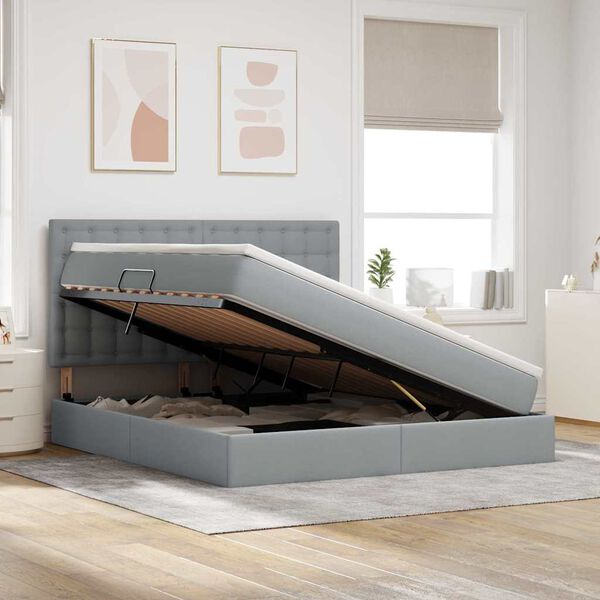 vidaXL &Kappa;&rho;&epsilon;&beta;ά&tau;&iota; &mu;&epsilon; &alpha;&pi;&omicron;&theta;&eta;&kappa;&epsilon;&upsilon;&tau;&iota;&kappa;ό &chi;ώ&rho;&omicron; &kappa;&alpha;&iota; LED &Alpha;&nu;&omicron;&iota;&chi;&tau;ό &gamma;&kappa;&rho;&iota; 160 x 200 cm