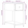 vidaXL Κομοδίνο Μαύρο 30 x 60 x 60 εκ. από Επεξεργασμένο Ξύλο