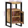 vidaXL Ντουλάπα Μπάνιου με ράφι Καφέ 40 x 35 x 75 εκ Μασίφ ξύλο μάνγκο