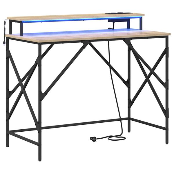 vidaXL Γραφείο Sonoma Δρυς 100 x 50 x 86.5 εκ Επεξεργασμένο ξύλο