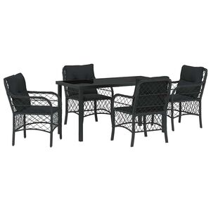 vidaXL &Sigma;έ&tau; &phi;&alpha;&gamma;&eta;&tau;&omicron;ύ &gamma;&iota;&alpha; &kappa;ή&pi;&omicron; &mu;&epsilon; &mu;&alpha;&xi;&iota;&lambda;ά&rho;&iota; 5 pcs &Mu;&alpha;ύ&rho;&omicron; &sigma;&upsilon;&nu;&theta;&epsilon;&tau;&iota;&kappa;ό &rho;&alpha;&tau;ά&nu;