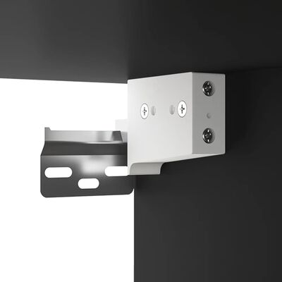 vidaXL Έπιπλο Καθρέπτη με LED Μαύρο 76 x 15 x 55 εκ.