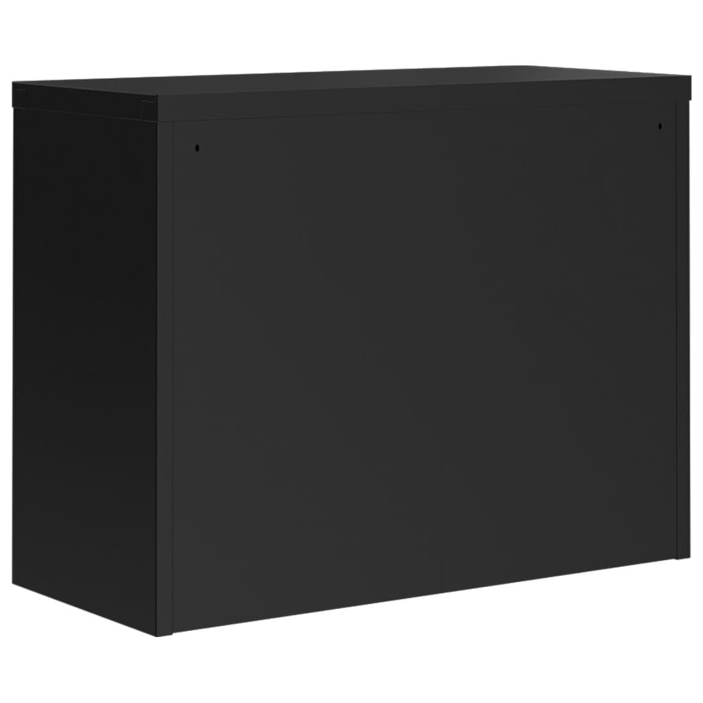 vidaXL Αρχειοθήκη Μαύρη 90 x 40 x 70 εκ. από Ατσάλι
