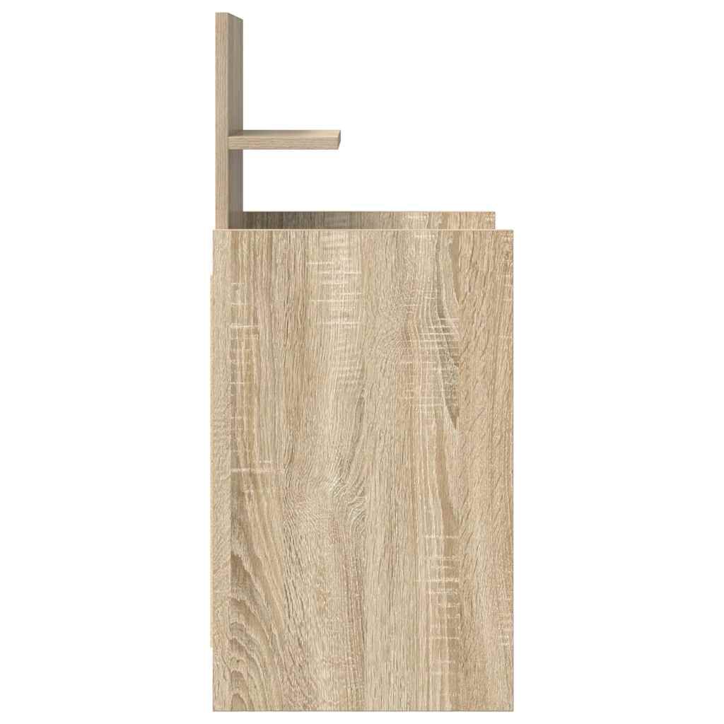 vidaXL Κομοδίνα με 2 συρτάρια 2 τεμάχια Sonoma Δρυς 38x34x80 εκ.
