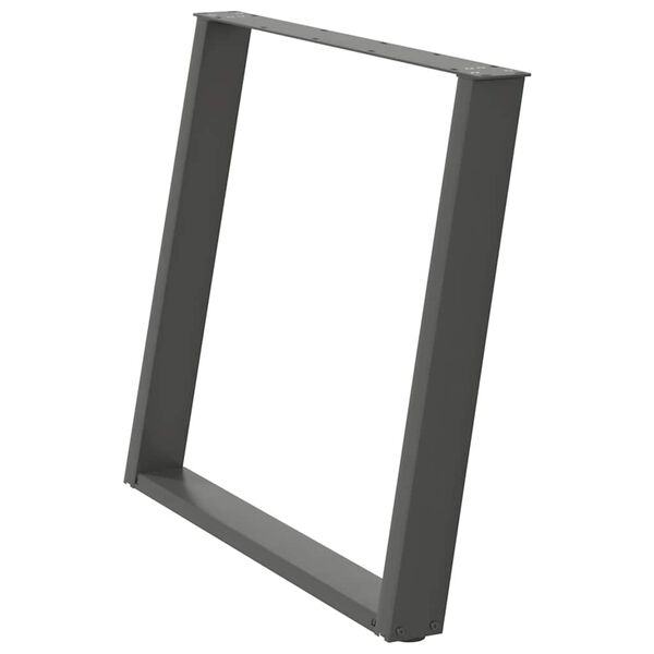 vidaXL Πόδια Τραπεζαρίας σε Σχήμα U 2 τεμ. Ανθρακί 100x(72-73) εκ. Ατσάλι