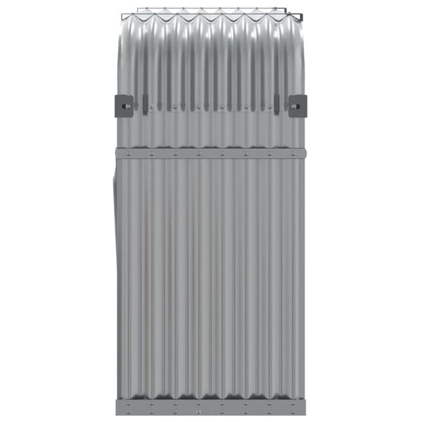 vidaXL Ξυλοθήκη Αν. Γκρι 120x45x100 εκ. από Γαλβανισμένο Ατσάλι