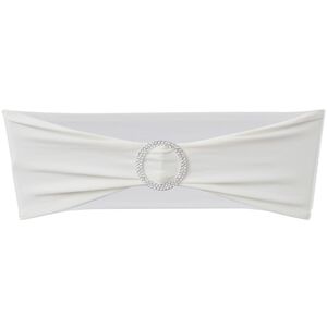 Κορδέλα Καρέκλας Εκδηλώσεων Διακοσμητική 25 τεμ. Κρεμ με Αγκράφα