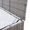 vidaXL Κουτί Αποθήκευσης Κήπου Γκρι 120x50x60 εκ. από Συνθετικό Ρατάν