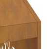 vidaXL Φωτιά Καφέ 50 x 50 x 100 cm Ατσάλι σκληρυθέν στον αέρα