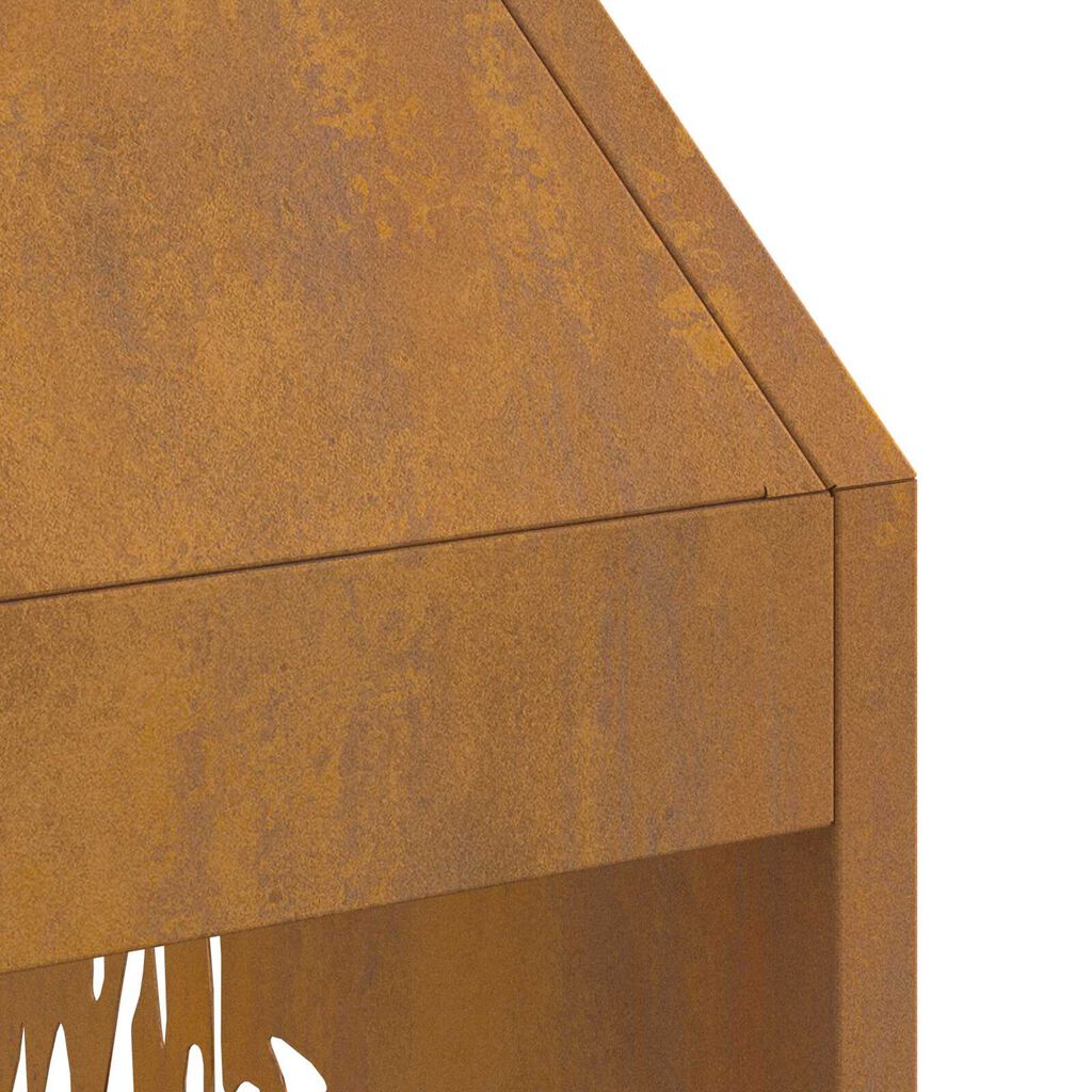 vidaXL Φωτιά Καφέ 50 x 50 x 100 cm Ατσάλι σκληρυθέν στον αέρα