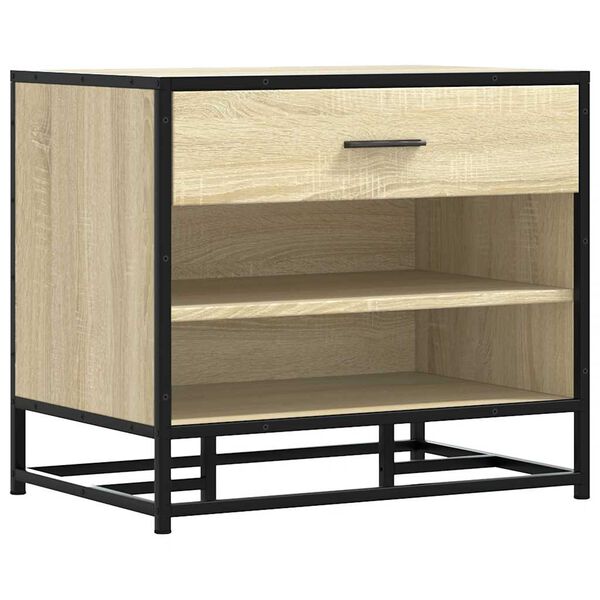 vidaXL Πάγκος παπουτσιών Δρυς sonoma 60x40x53,5 cm Επεξεργασμένο ξύλο