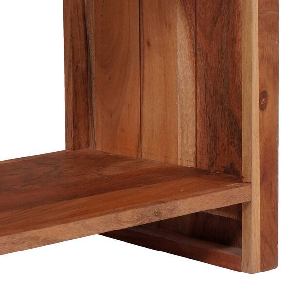 vidaXL Βιβλιοθήκη Καφέ, Μαύρο 50 x 30 x 40 εκ. Στερεό Ξύλο Ακακίας