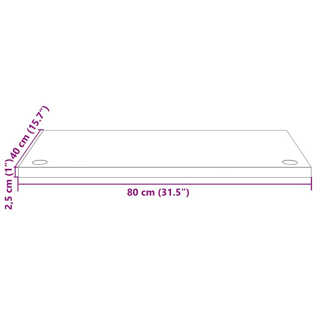 vidaXL Επιφάνεια Γραφείου 80 x 40 x 2,5 εκ. από Μασίφ Ξύλο Πεύκου
