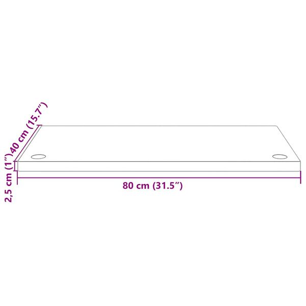 vidaXL Επιφάνεια Γραφείου 80 x 40 x 2,5 εκ. από Μασίφ Ξύλο Πεύκου