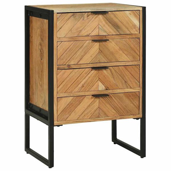 vidaXL Πλαϊνό Γραφείο Καφέ 50 x 35 x 75 εκ Μασίφ ξύλο ακακίας