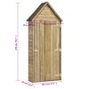 vidaXL Αποθήκη Εργαλείων Κήπου Πόρτα 69,5x32x178 εκ Εμποτισμένο Πεύκο